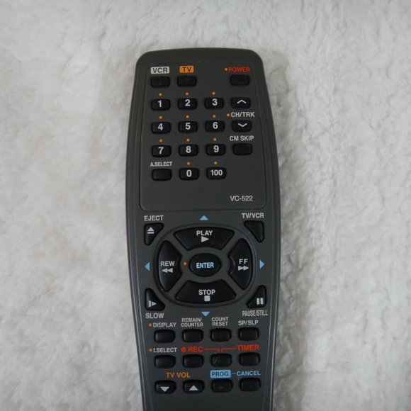 TOSHIBA VC-522 TV, VCR REMOTE CONTROL W/ TIMER PROGRAM - Picture 2 of 4